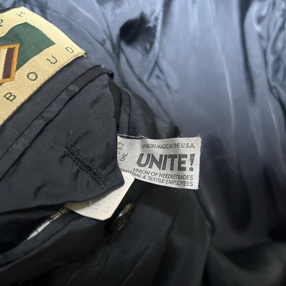 Vintage Joseph Abboud Size 48L Brown Blazer 100% Wool Sport Coat Union Made USA - Picture 10 of 16